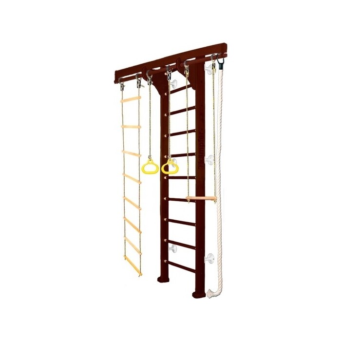 Детский спортивный комплекс Kampfer Wooden Ladder Wall №5 Шоколадный Стандарт белый