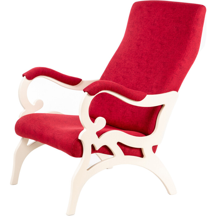 Кресло Мебелик Венеция ткань бордо/каркас дуб шампань