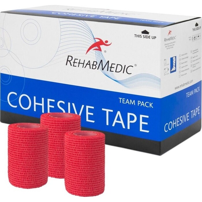 Тейп Rehab Cohesive Tape, арт. RMV0213RD, поливискоза, 7.5см x 4.6м, уп. 20 шт, крас