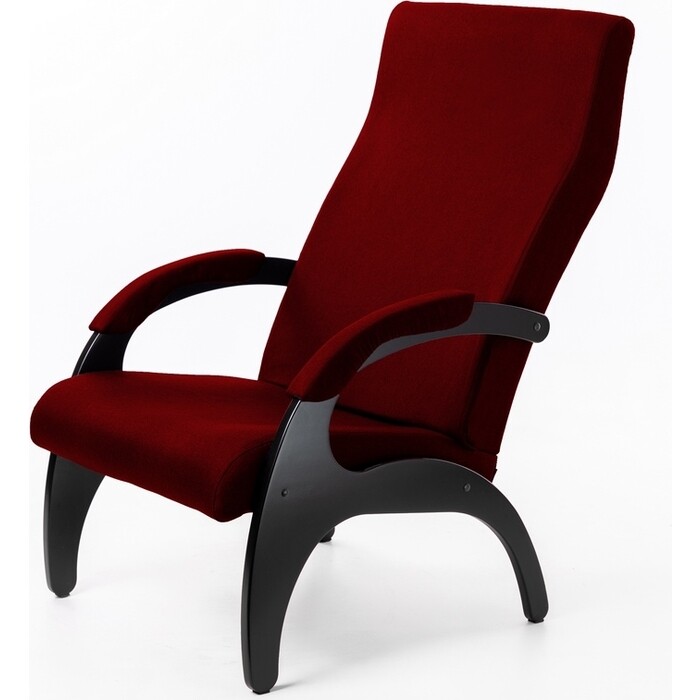 Кресло Мебелик Пиза ткань бордо/каркас венге