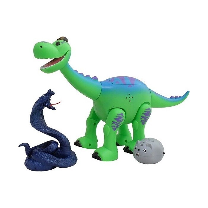 Интерактивная игрушка динозаврик CS Toys Брахиозавр 29 см - ТТ6009А cs toys пистолет пневматика металлический 15 см с глушителем g 3a cs g3a