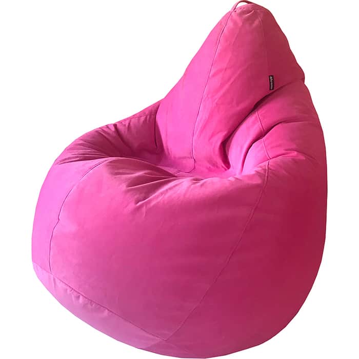 Кресло-мешок Папа Пуф Велюр розовый XXL 135x90