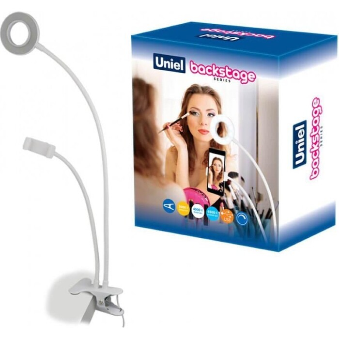 Настольная лампа Uniel (UL-00006867) Backstage ULK-F51-8W/SW/Dim IP20 White комплект dim dim di037emcpia4