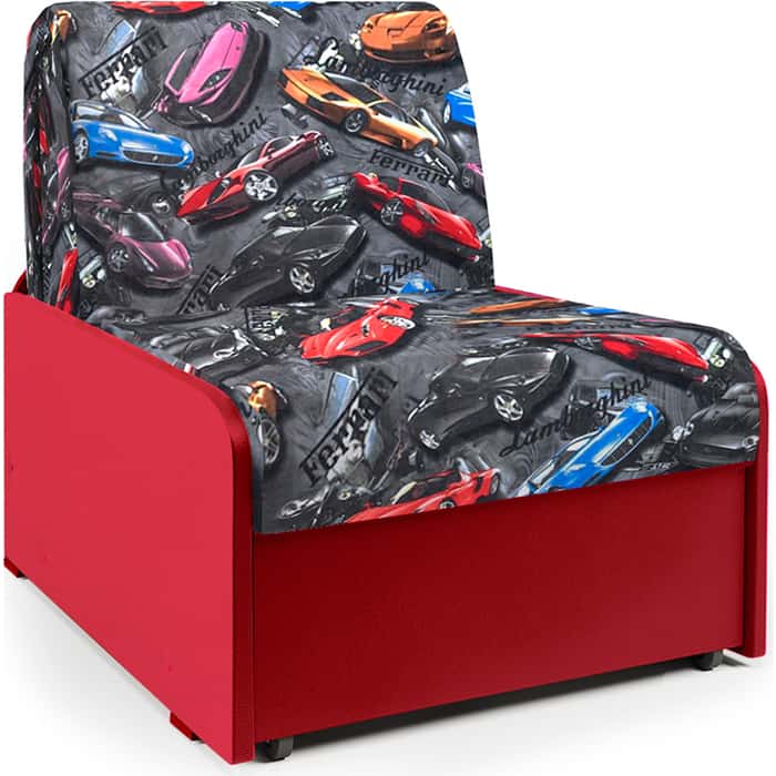 Кресло-кровать Шарм-Дизайн Коломбо БП машинки и красный