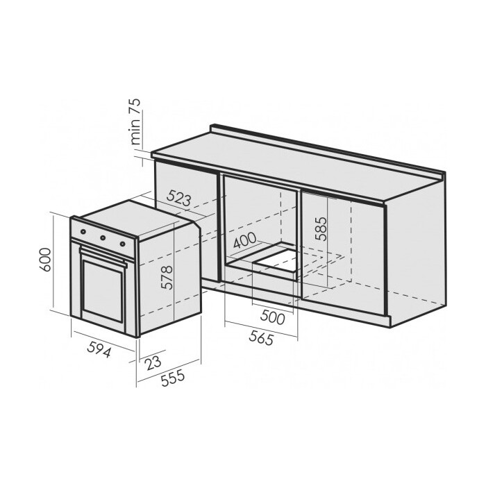 Mbs газовый духовой шкаф mbs dg 604bl