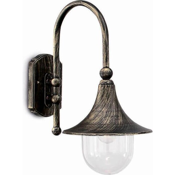 Светильник Ideal Lux Уличный настенный Cima Ap1 Nero Antico 024134 люстра ideal lux firenze sp5 bianco antico firenze