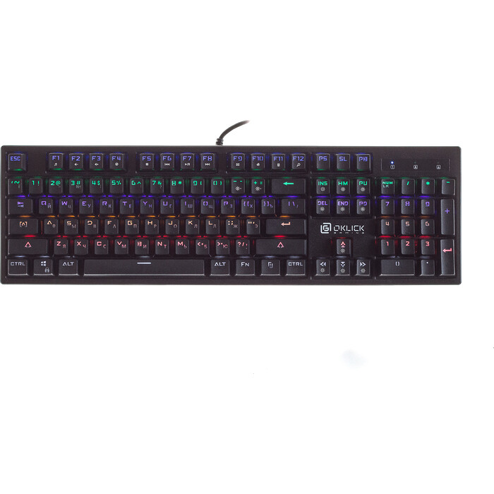 Клавиатура Oklick 940G VORTEX механическая черный USB for gamer LED клавиатура oklick 940g black usb