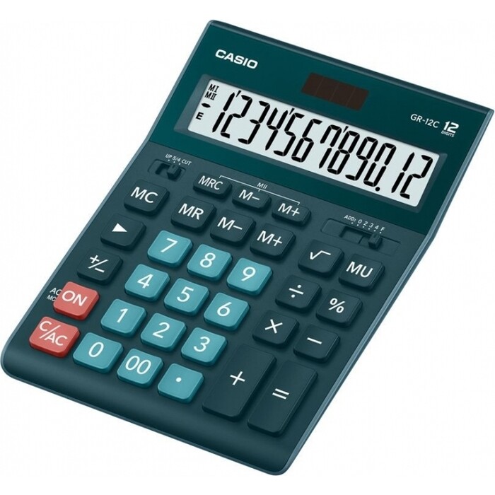 Калькулятор настольный Casio GR-12C-DG темно-зеленый 12-разр.