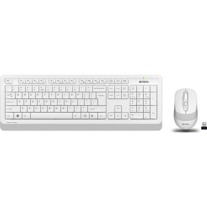 Фото - Комплект клавиатура и мышь A4Tech Fstyler FG1010 клав-белый/серый мышь-белый/серый USB беспроводная Multimedia компьютерная мышь a4tech fstyler fg10s белый серый