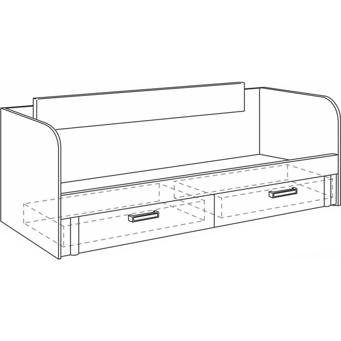 Кровать с ящиками walker м13