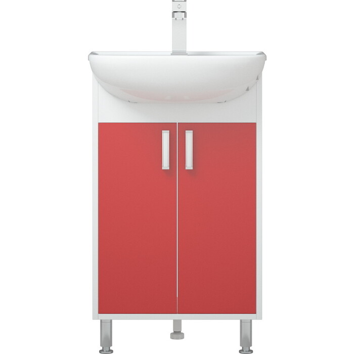 Тумба с раковиной Corozo Колор 50 красная/белая (SD-00000696, 4620008192758)