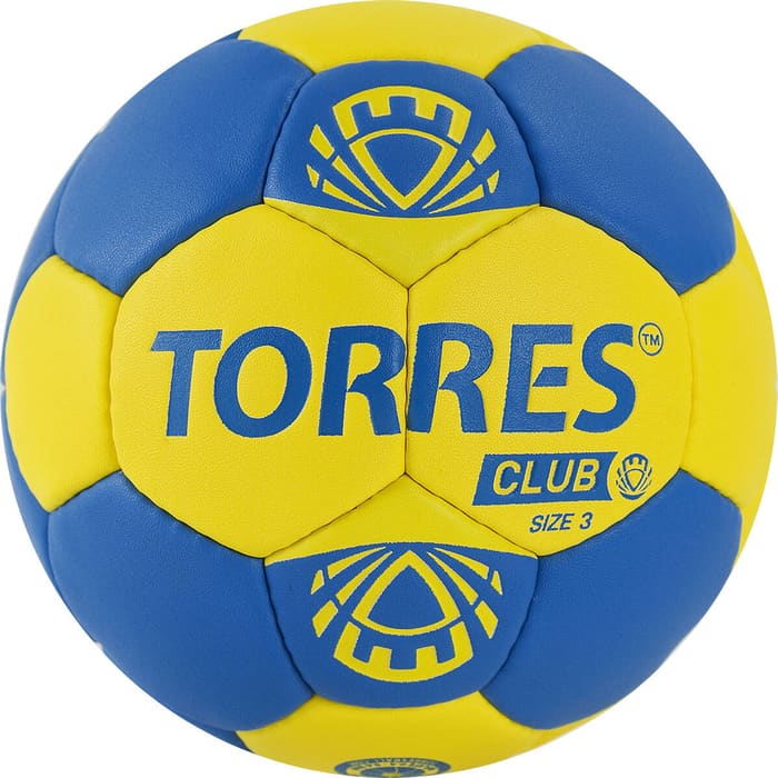 Мяч гандбольный Torres Club арт. H32143, р.3, ПУ, 5 подкл. слоев, сине-желтый баскетбольный мяч torres jam b00043 р 3 синий желтый