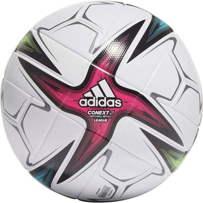Мяч футбольный Adidas Conext 21 Lge арт. GK3489, р.4, 6 пан., ТПУ, термосшивка, бело-синий футбольный мяч adidas conext 19 omb dn8633