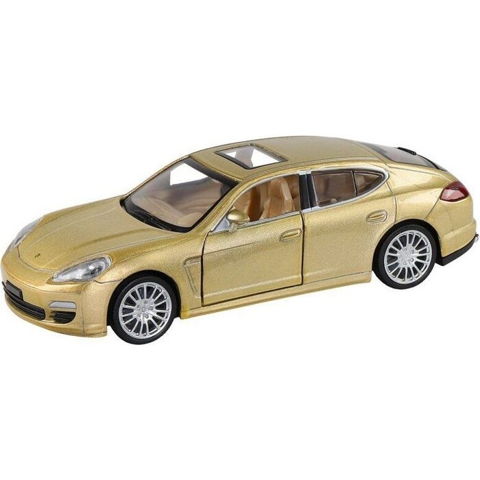 Машина Автопанорама Porsche Panamera S, золотой, масштаб 1:32, свет, звук, инерция - JB1251288