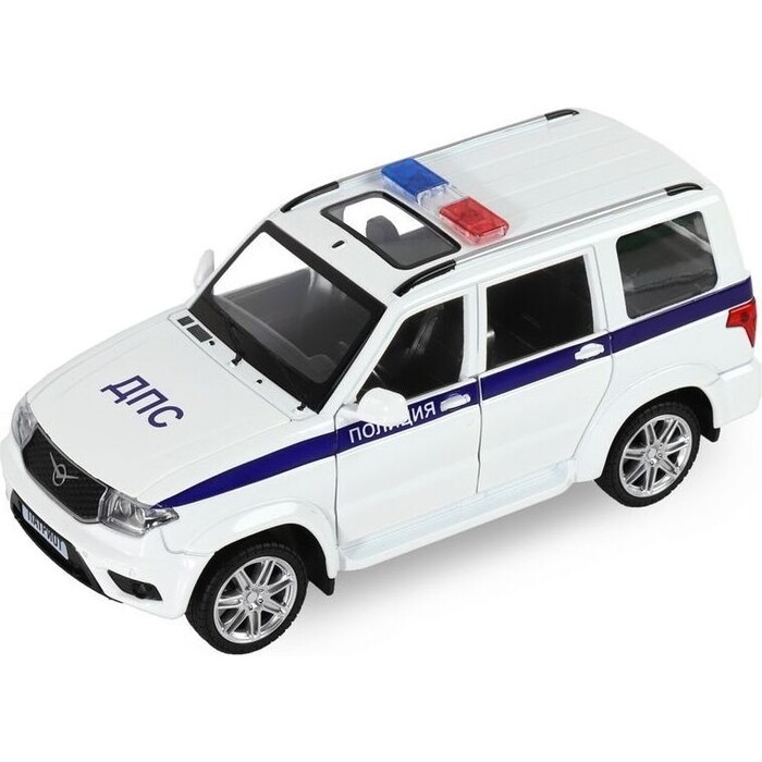 Машина Автопанорама УАЗ *PATRIOT* Полиция, масштаб 1:26, свет, звук, инерция - JB1251154