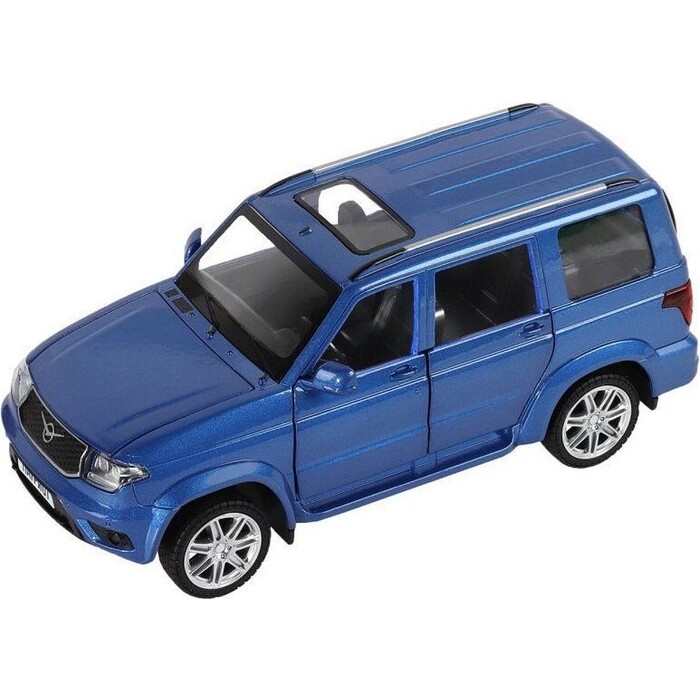 Машина Автопанорама УАЗ *PATRIOT*, темно-синий металлик, масштаб 1:26, свет, звук, инерция - JB1251416