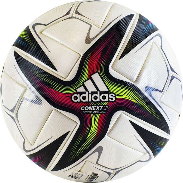 Мяч футбольный Adidas Conext 21 PRO GK3488, р.5, 6 панелей, FIFA PRO, ПУ, термосшивка, мультиколор футбольный мяч adidas conext 19 omb dn8633