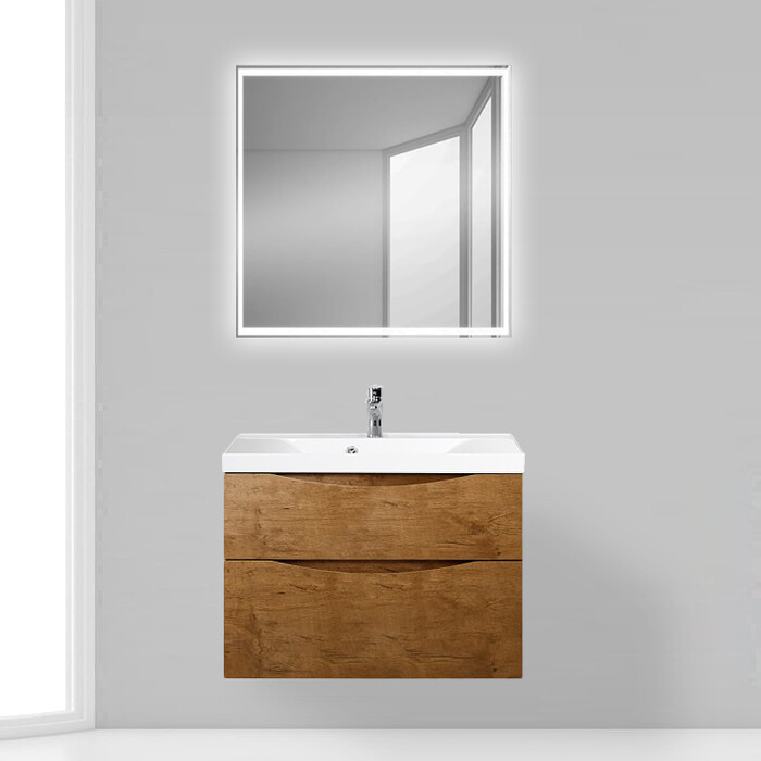 Тумба с раковиной belbagno marino 80 cappuccino lucido