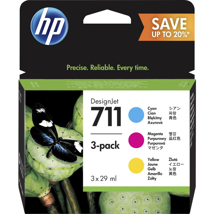 Набор картриджей HP 711 28ml CMY Ink Crtg 3-Pack (P2V32A)