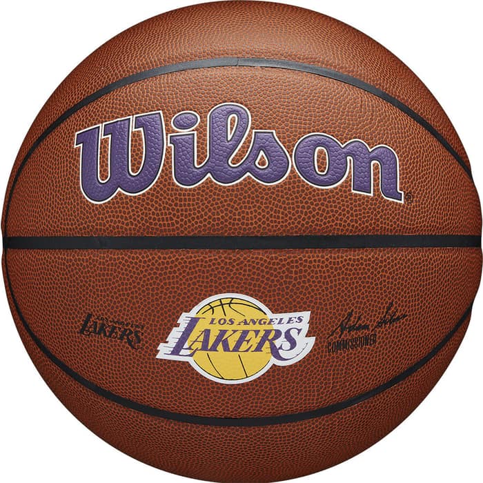 Мяч баскетбольный Wilson NBA LA Lakers, арт. WTB3100XBLAL, р.7, синт.кожа (композит), коричневый