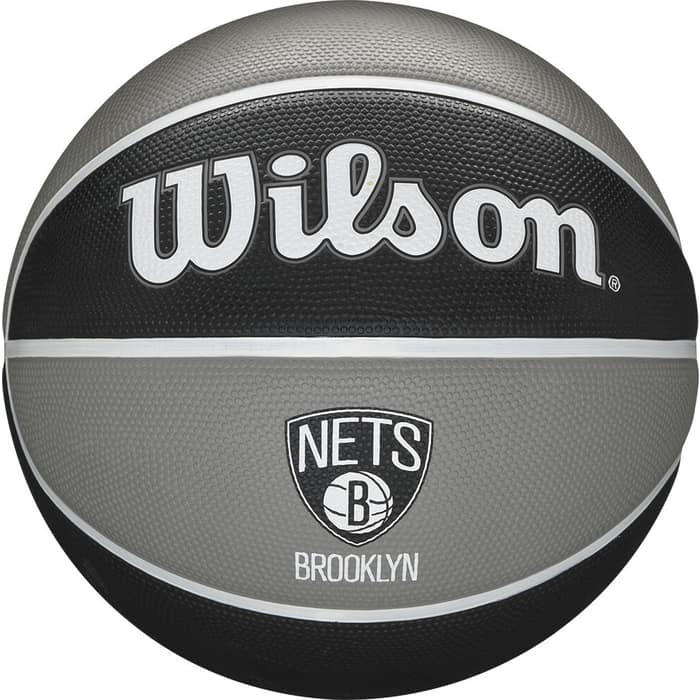 Мяч баскетбольный Wilson NBA Team Tribute Broklyen Nets, арт. WTB1300XBBRO, р.7, резина, черно-серый