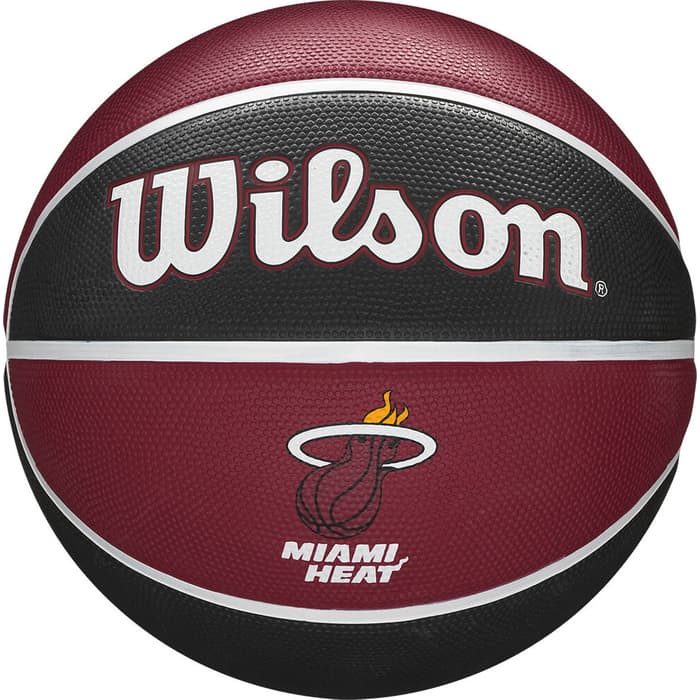 Мяч баскетбольный Wilson NBA Team Tribute Miami Heat, арт. WTB1300XBMIA, р.7, резина, бордово-черный