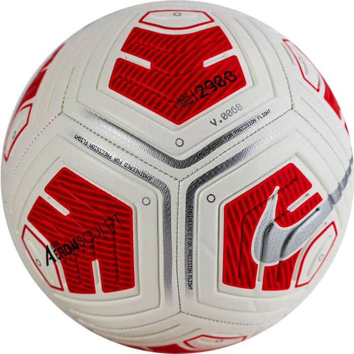 Мяч футбольный Nike Strike Team Ball арт. CU8062-100, р.5, 12 пан, ТПУ, маш.сш, бело-красный мяч футбольный nike strike team sc3535 102 р 5
