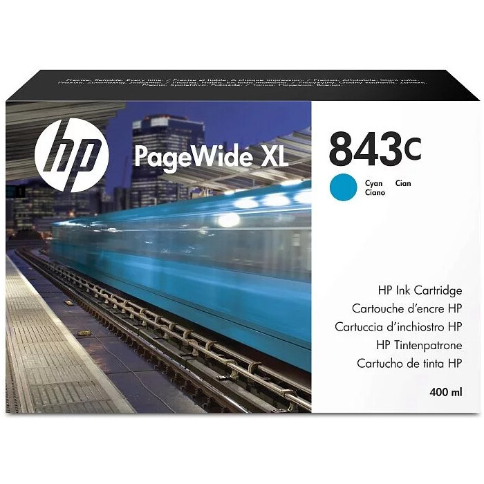 купить Катридж HP 843C для PageWide XL 5000/4x000, голубой, 400 мл (C1Q66A) в интернет-магазине