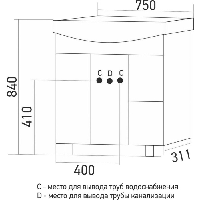 Мебель для ванной ладога