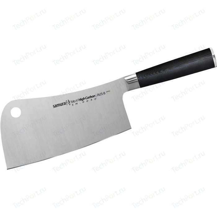 Топорик кухонный Samura Mo-V (180 мм) SM-0040/G-10 нож samura mo v sm 0040 g 10 длина лезвия 180мм