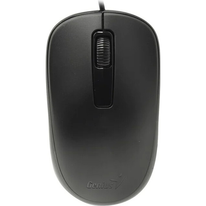 Мышь Genius DX-125, USB, чёрная (black, optical 1000dpi, подходит под обе руки) new package