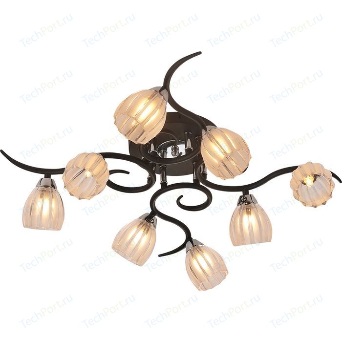 Люстра IDLamp 213/8PF-Blackchrome люстра на штанге 299 6pf whitepatina idlamp хрустальная люстра