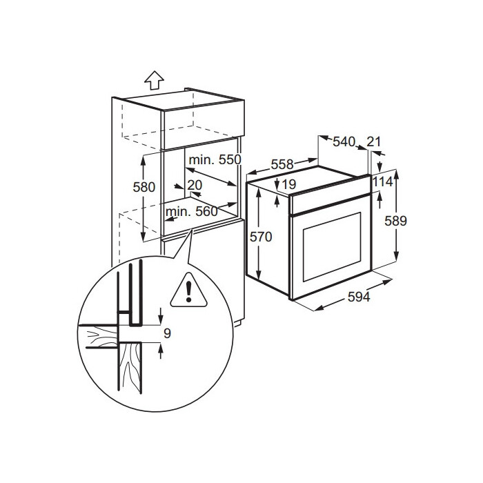 Электрический духовой шкаф zanussi zzb510401w