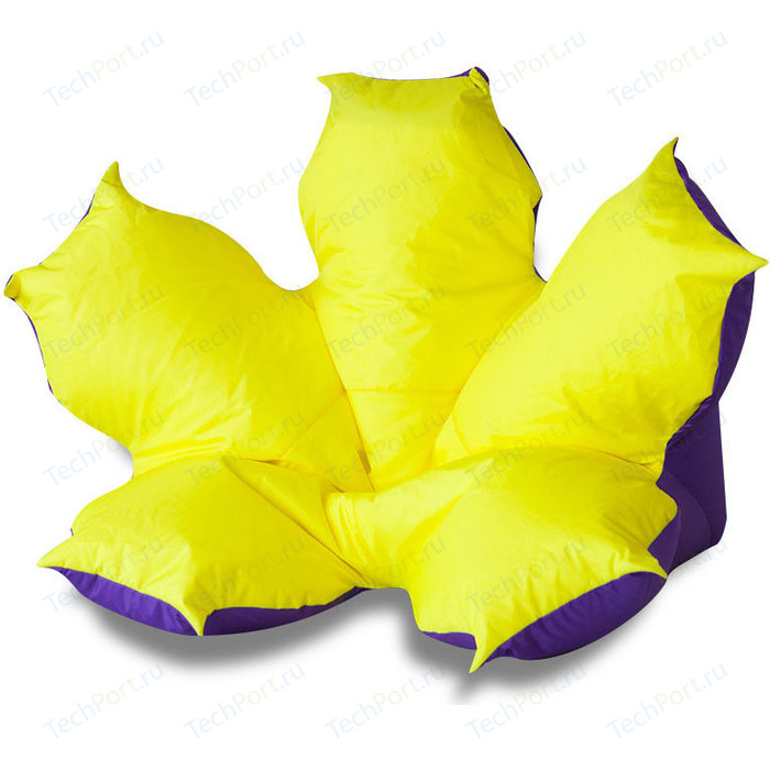 Кресло-мешок DreamBag Цветок желто-фиолетовый (оксфорд)