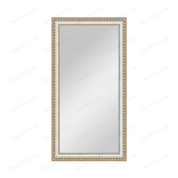 Зеркало в багетной раме поворотное Evoform Definite 55x105 см, золотые бусы на серебре 60 мм (BY 1057) зеркало в багетной раме поворотное evoform definite 65x115 см золотые бусы на серебре 60 мм by 1087