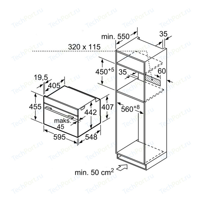 Духовой шкаф bosch cmg633bw1 белый