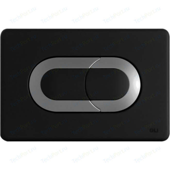 Кнопка смыва OLI Salina пневматическая, черный, кнопка хром матовый (640099)
