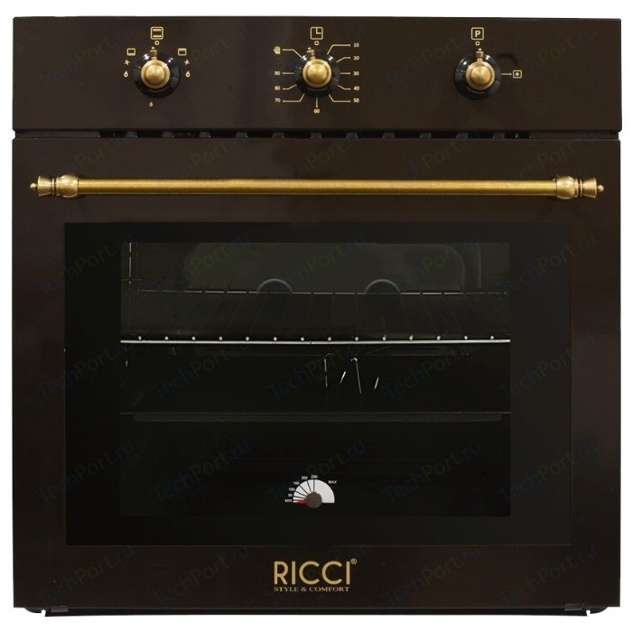 Встраиваемый газовый духовой шкаф ricci rgo 620bg