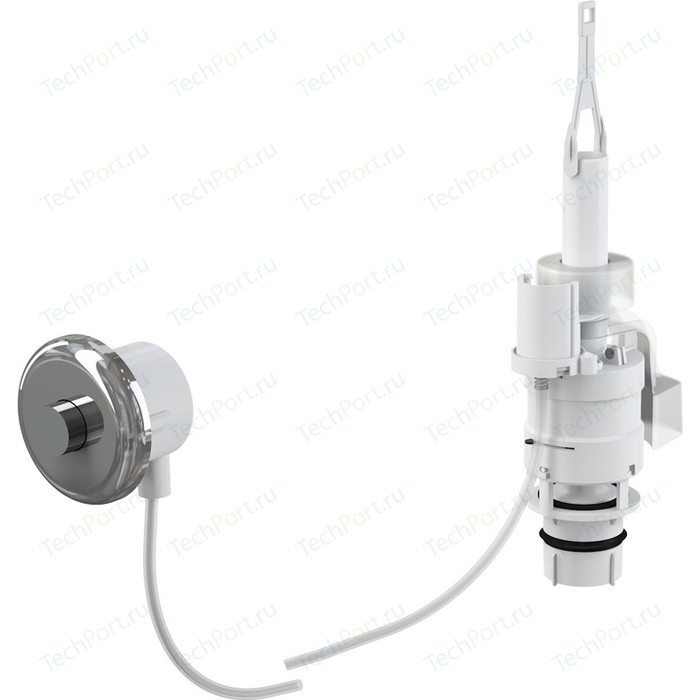 Кнопка пневматического смыва на расстоянии AlcaPlast ручное управление, хром, монтаж в стену (MPO11)
