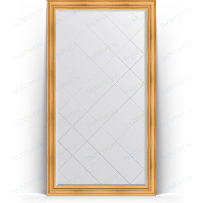 Зеркало напольное с гравировкой Evoform Exclusive-G Floor 114x204 см, в багетной раме - травленое золото 99 мм (BY 6367)