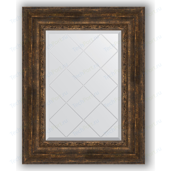 Зеркало с гравировкой поворотное Evoform Exclusive-G 62x80 см, в багетной раме - состаренное дерево с орнаментом 120 мм (BY 4043)