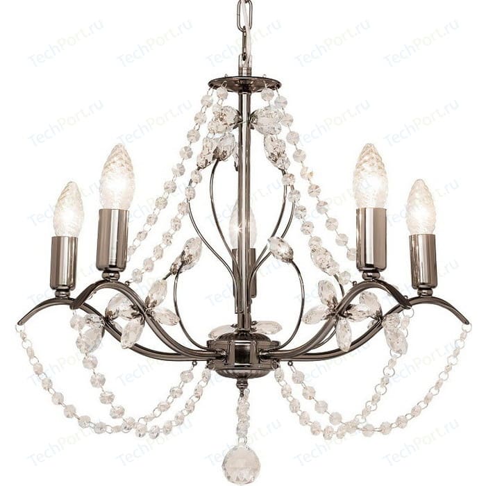 Подвесная люстра Silver Light серия Antoinette, черный жемчуг 5XE14X60W 726.59.5 бра silver light 726 48 1 antoinette