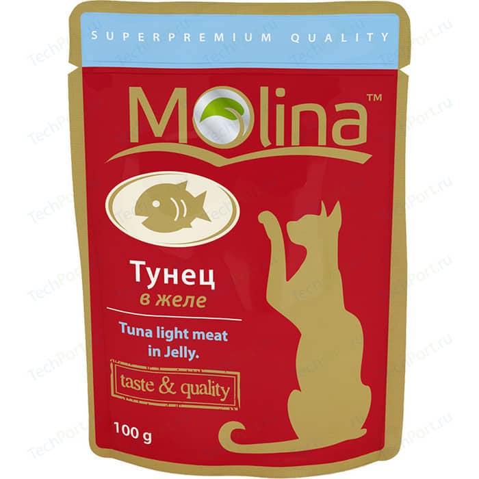 Паучи Molina Taste & Quality Tuna Light Meat in Jelly тунец в желе для кошек 100г (1136)