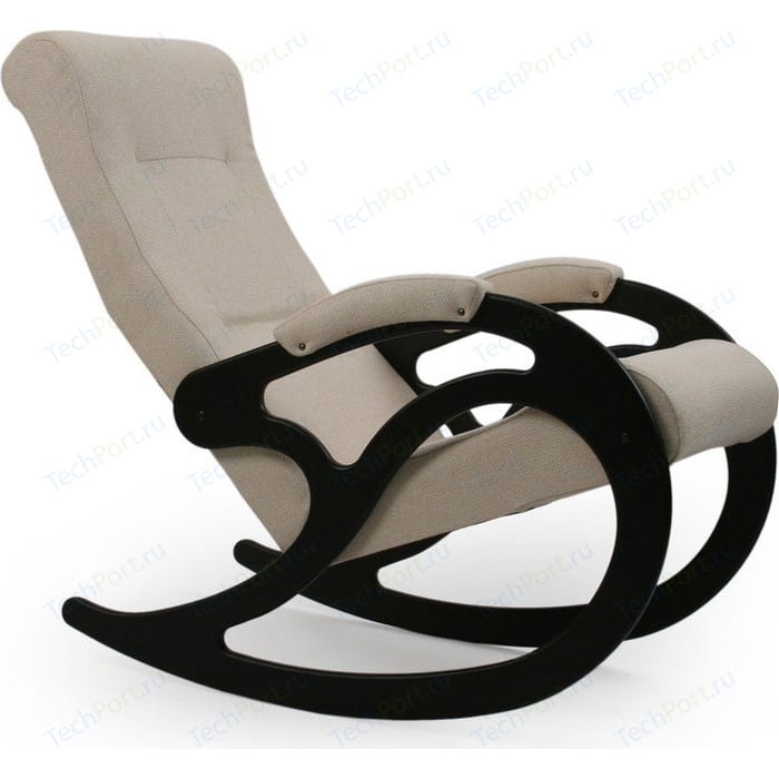 Неаполь модель 3 кресло качалка венге эмаль ткань бежевая malta 03 а