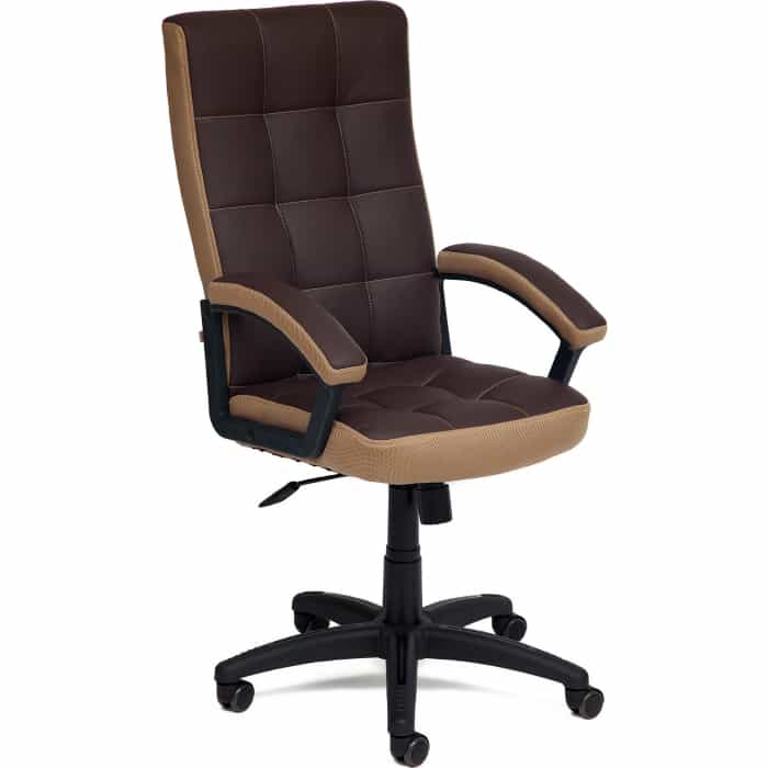 Офисное кресло TetChair TRENDY кож/зам/ткань, коричневый/бронза, 36-36/21 кресло tetchair baron кож зам коричневый коричневый перфорированный 36 36 36 36 06