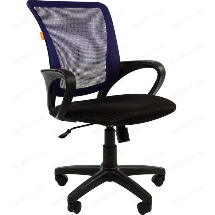 Офисное кресло Chairman 969 TW-05 синий компьютерное кресло chairman 969 офисное обивка текстиль цвет черный оранжевый tw 14