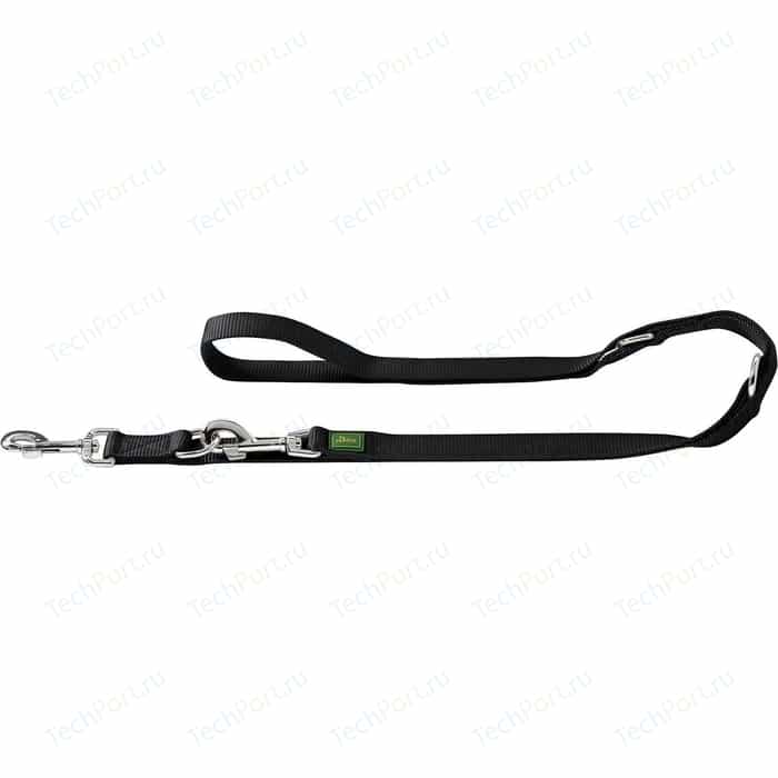 Поводок-перестежка Hunter Leash Extra Long 25/300 нейлон черный для собак поводок перестежка hunter leash extra long 25 300 нейлон черный для собак