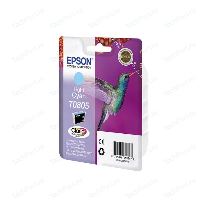 Картридж Epson T0805 Light Cyan (C13T08054011) струйный картридж epson singlepack cyan 378 claria photo hd ink