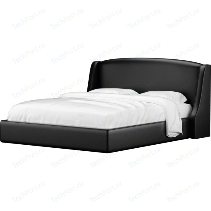 Кровать АртМебель Лотос эко-кожа черный.