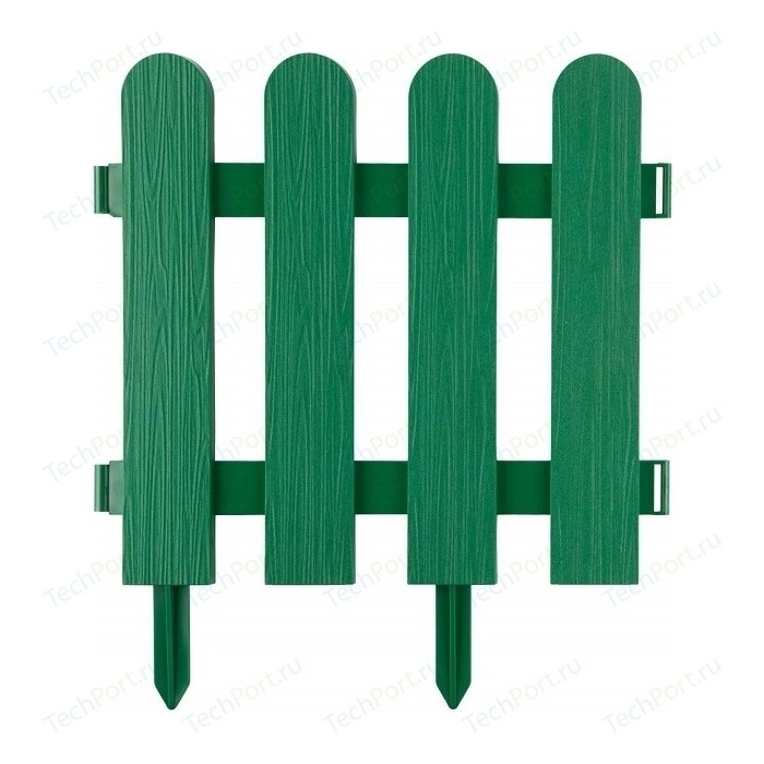 Забор декоративный Grinda ШТАКЕТНИК 29x224 см зеленый